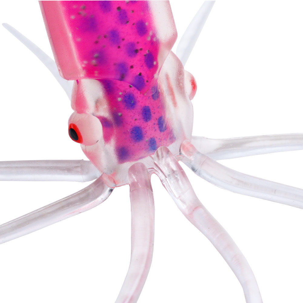 FREE FISHER 3pcs/6pcs Fishing Soft Octopus Lures 12cm 12.7g Rubber Skirts Colorful Squids 15cm 20g Hollow Tube Artificial Baits Pesca