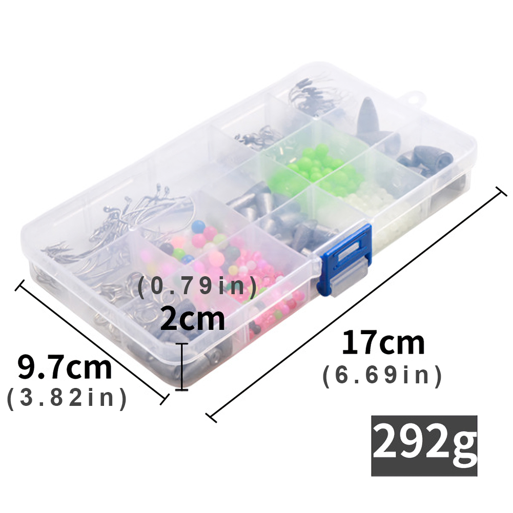 FREE FISHER Fishing Weights Set Lead Sinker Beads Jig Crank Hooks Swivels Fishing Accessories Tackle Box Kit for Sea Fishing