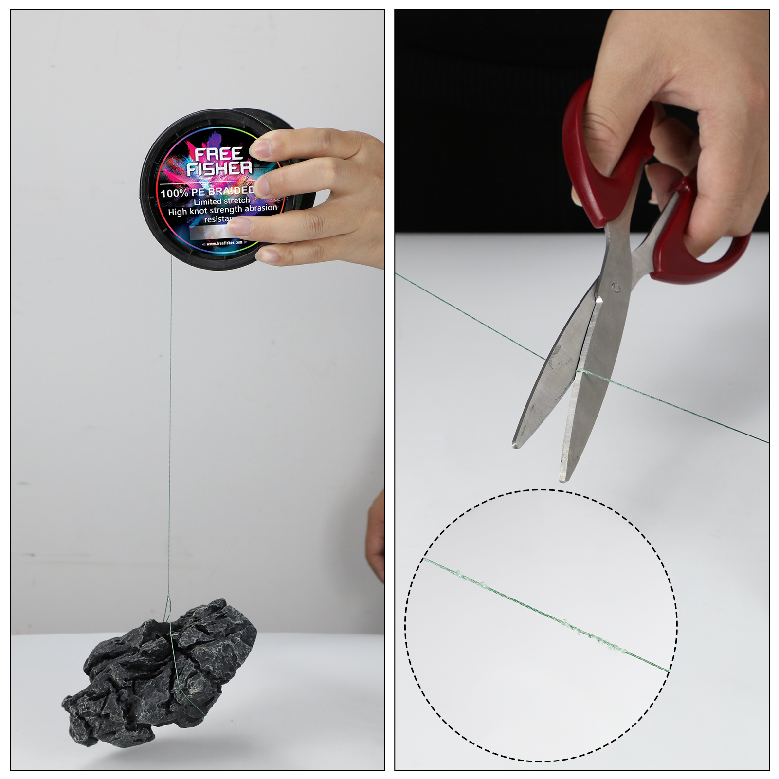 FREE FISHER Fishing Braided Line 2000m 4 Strands Multifilament 100% PE Kite Wire 10LB-100LB 0.1-0.55MM for Sea Fishing