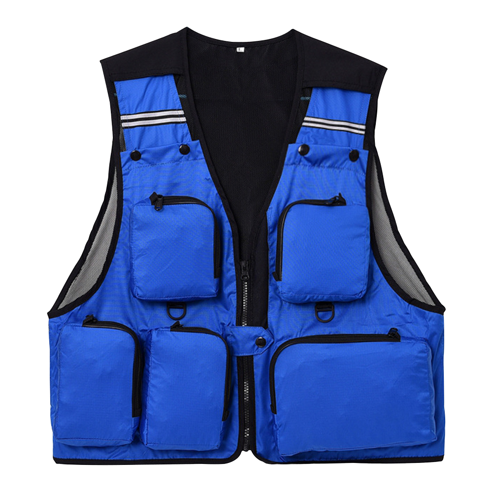 FREE FISHER Fishing Photography Vest with Pockets Men's Mesh Quick-Dry Waistcoat Outdoor Jackets for Camping Hunting Travelers Survival Utility Safety