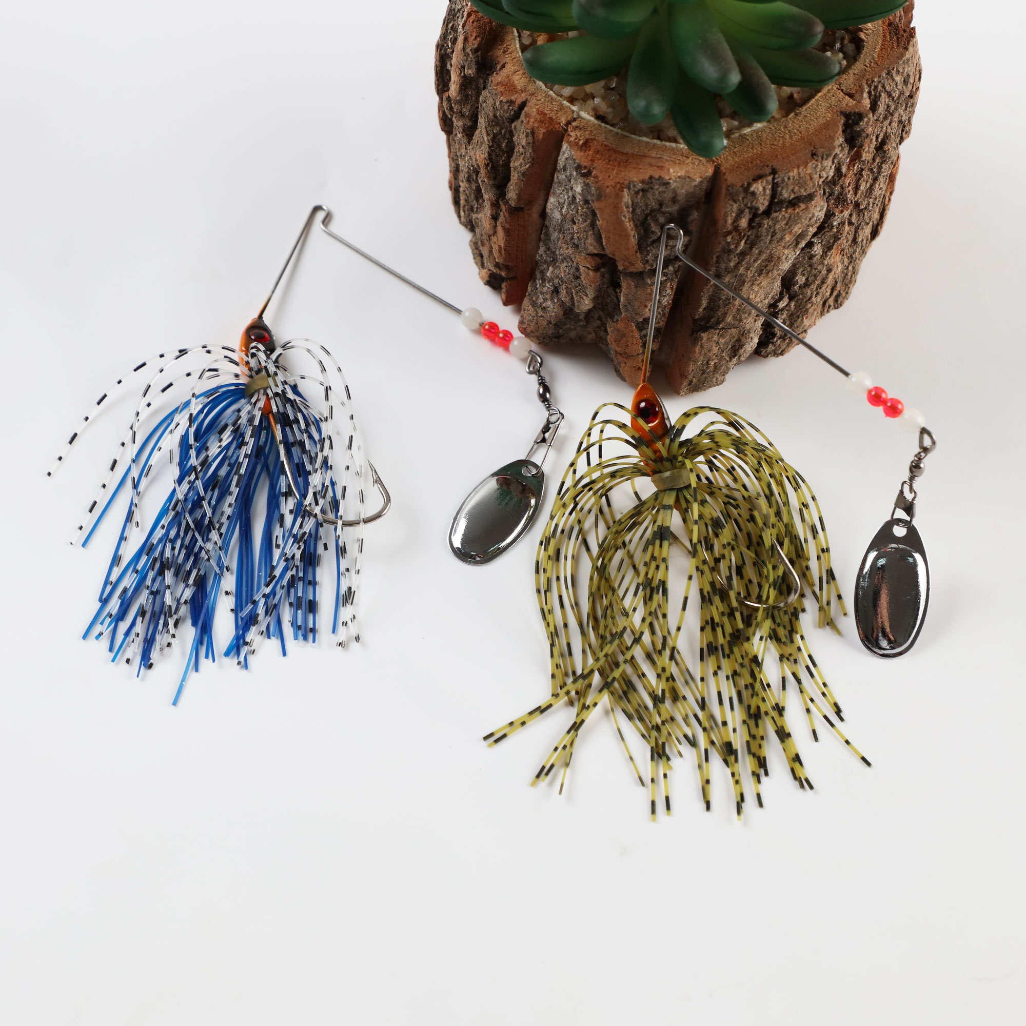 FREE FISHER Fishing Buzzbait 12pcs Spinner Lures 13g/0.46oz with Silicone Skirt Spinnerbait Fishing Tackle Accessories for Pike Bass Pesca