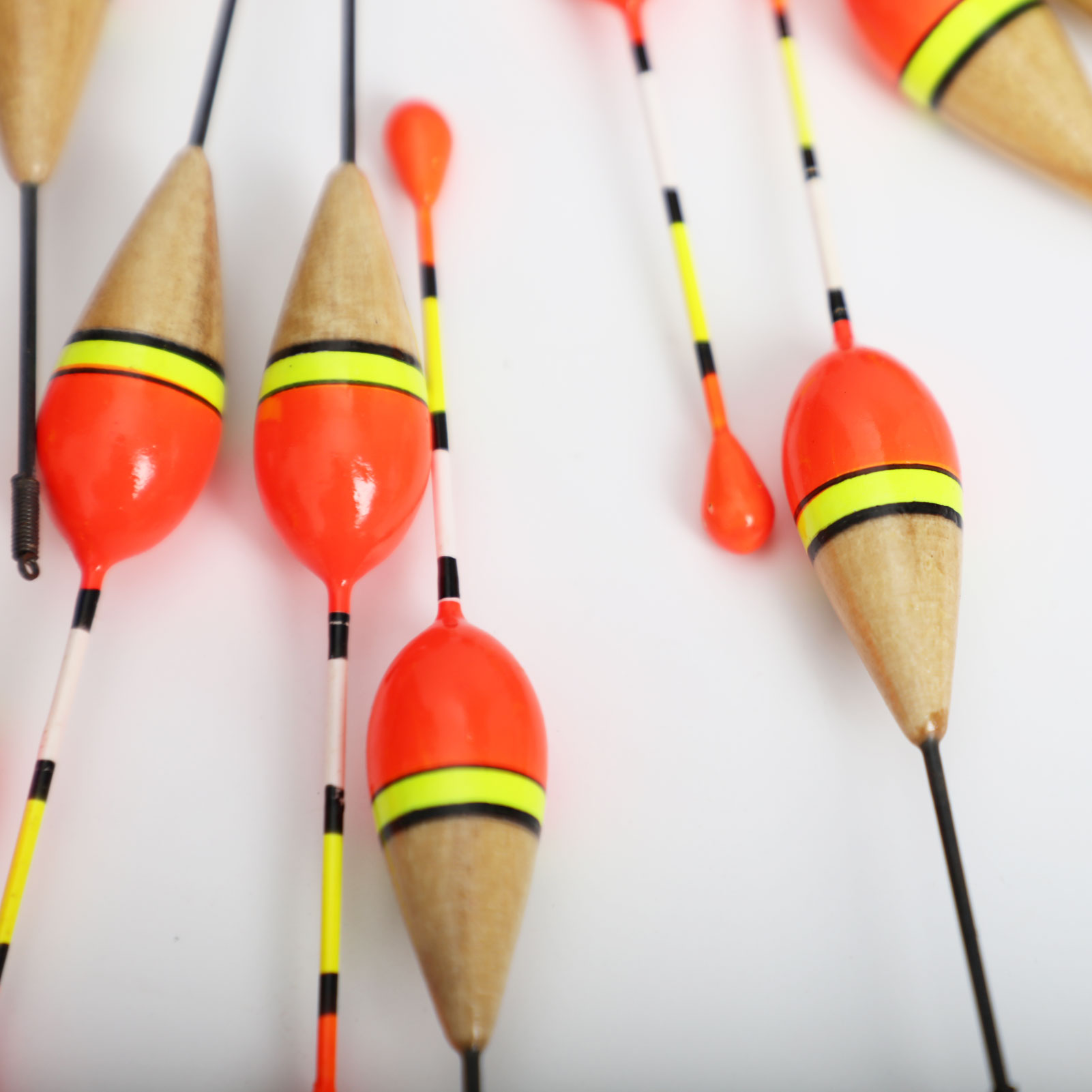 FREE FISHER 10pcs Fishing Floats Set Antenna Wood Cork Floats Kit Buoyancy 3g 13.5cm Buoy Fishing Tackle Accessory Freshwater/Saltwater