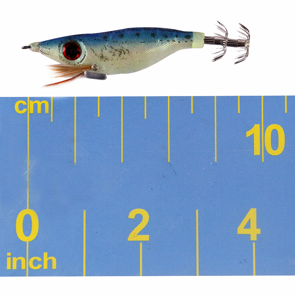 FREE FISHER 18pcs/lot Squid Hooks 10.1cm 12g Luminous Cuttlefish Jigs Artificial Hard Lures Prawn Glow Shrimp Octopus Baits for Sea Fishing
