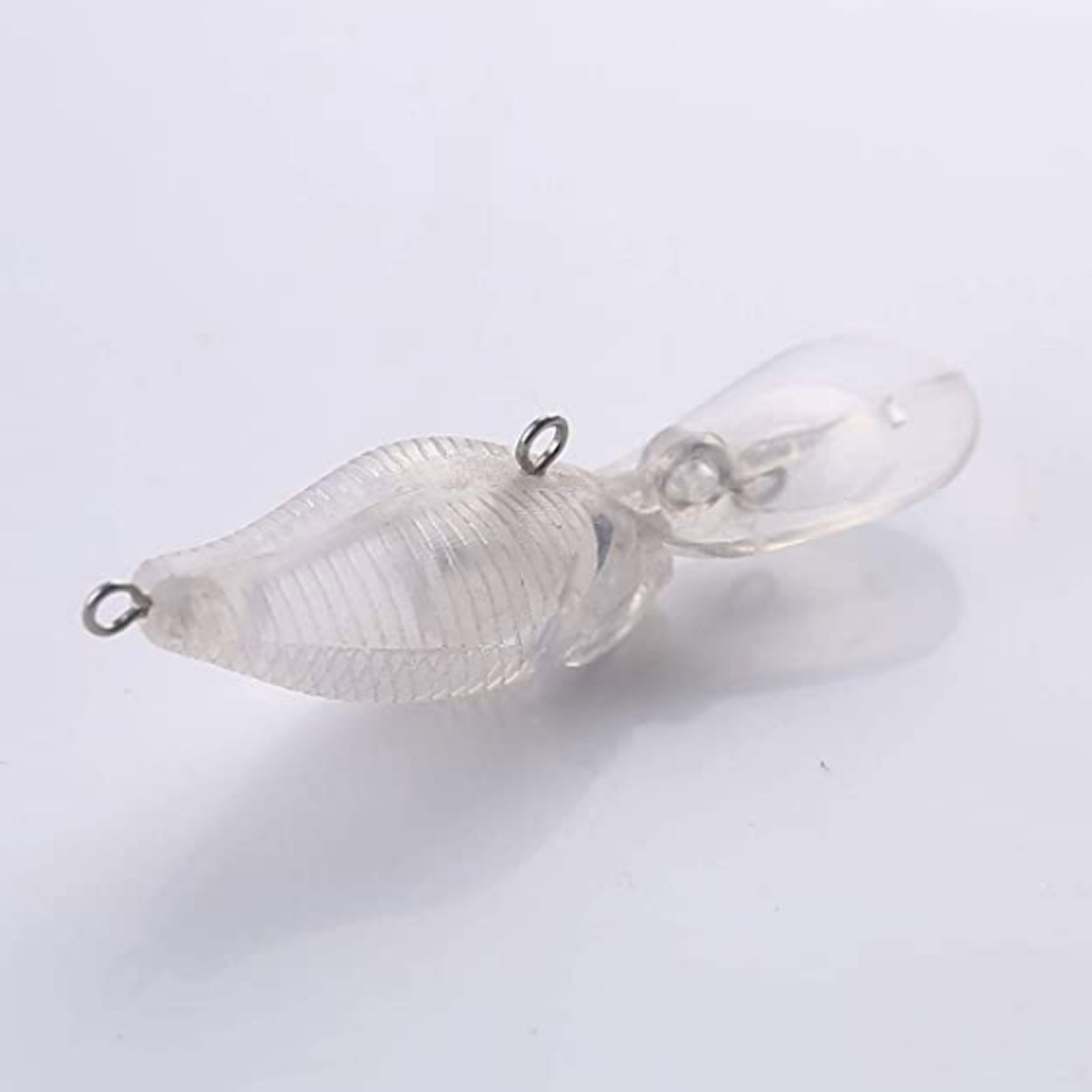 FREE FISHER 25pcs Fishing Crankbait Blanks,Unpainted Fishing Lures Blank Minnow Crankbaits Hard Bait Bodies Set Fishing Treble Hooks Fishing Split Rings DIY Fishing Tackle 6.4cm 3.7g