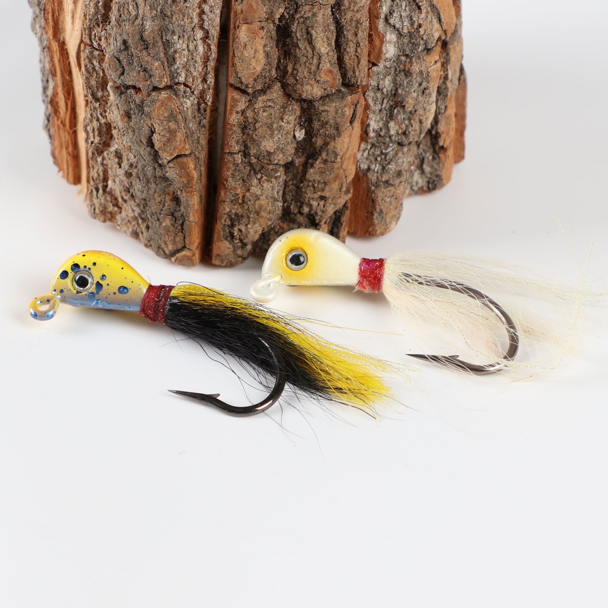 FREE FISHER 4pcs/pack Jig Head Fishing Lure with Feather Skirt Lead jig Lead Fish Jigging Lures Artificial Baits Fishing Tackle 7.5cm 25g 