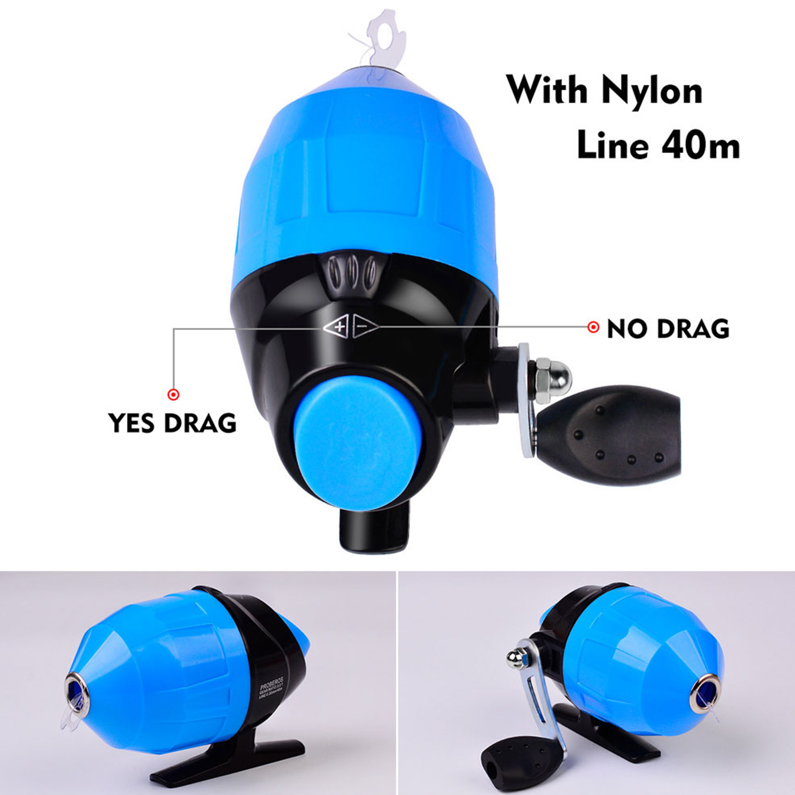 FREE FISHER Fishing Rod Combo Drum Reel Soft Lures Telescopic Fish Pole Hooks Floats Swivels Lead Sinkers Fishing Tackles Set Bag for Kids