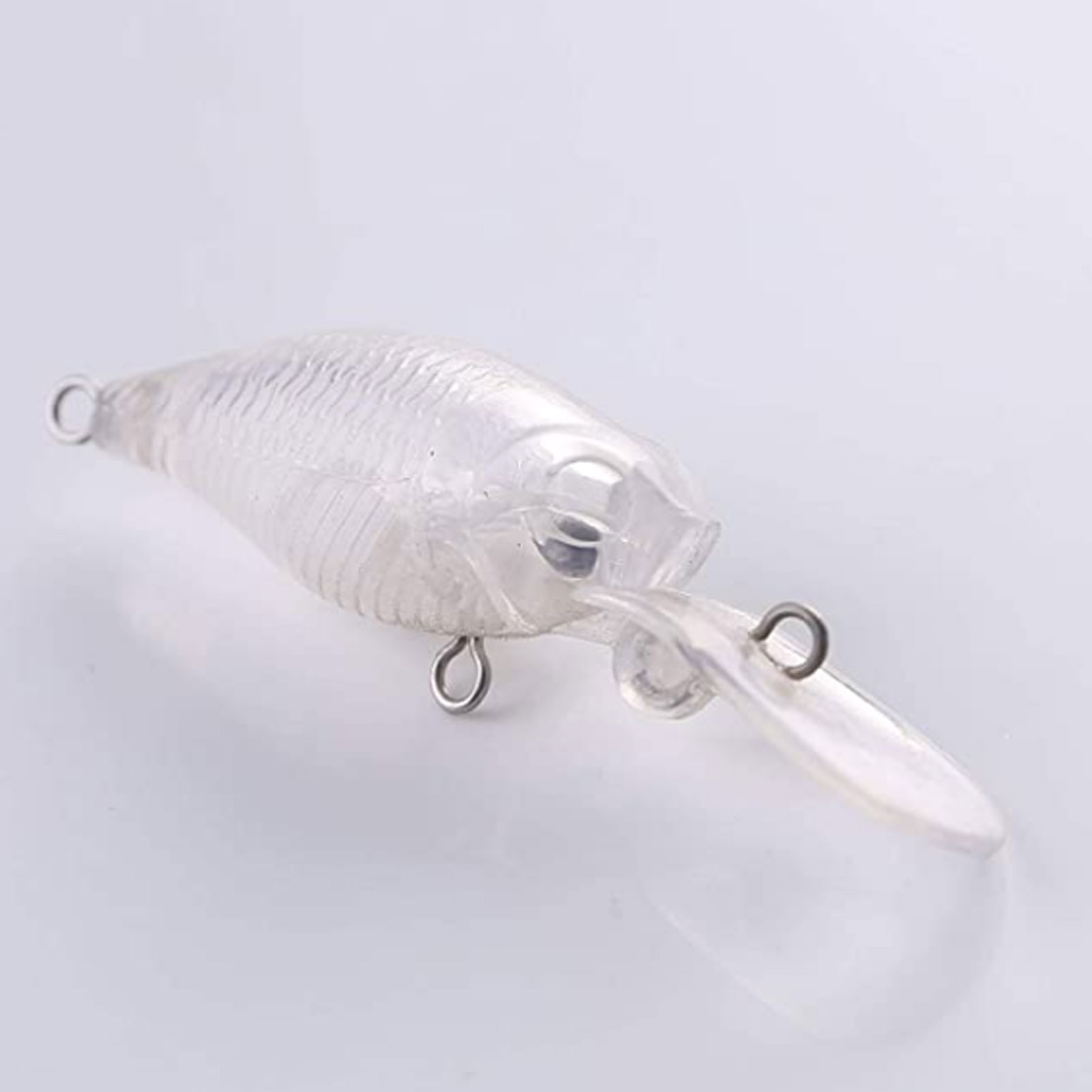 FREE FISHER 25pcs Fishing Crankbait Blanks,Unpainted Fishing Lures Blank Minnow Crankbaits Hard Bait Bodies Set Fishing Treble Hooks Fishing Split Rings DIY Fishing Tackle 6.4cm 3.7g