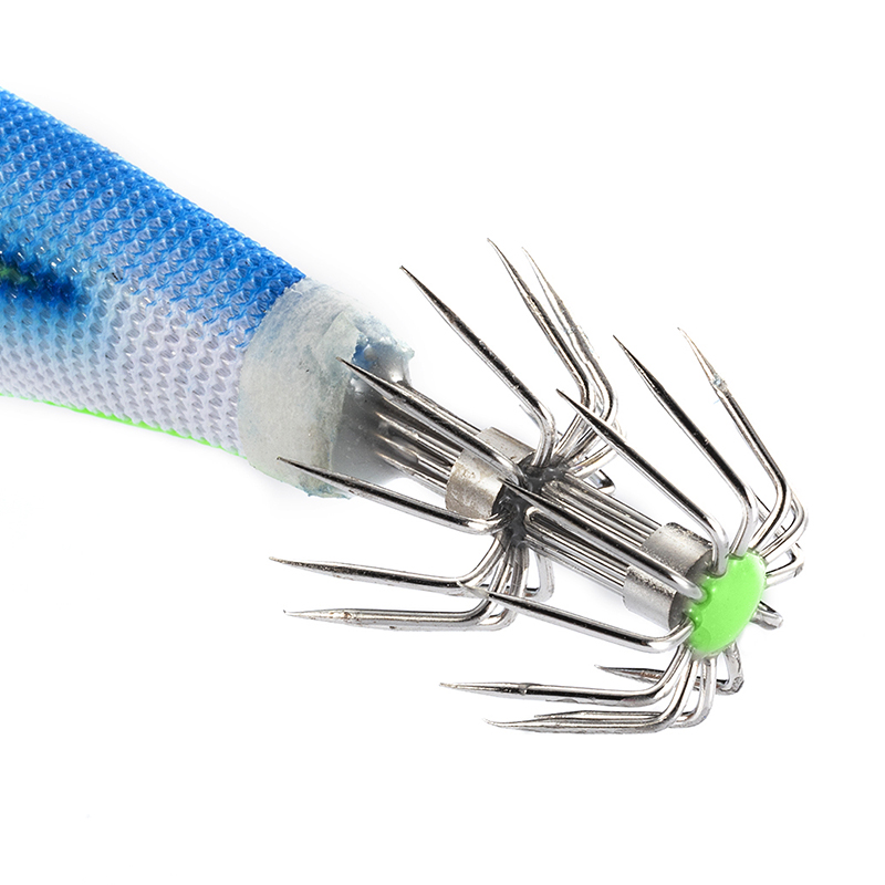 FREE FISHER Hard Bait Fishing Octopus Lure 25#*3.0# Lead Fishing Squid Jig Hook Wooden Shrimp Artificial Fishlure Luminous Cuttlefish Shrimp for Sea Fishing