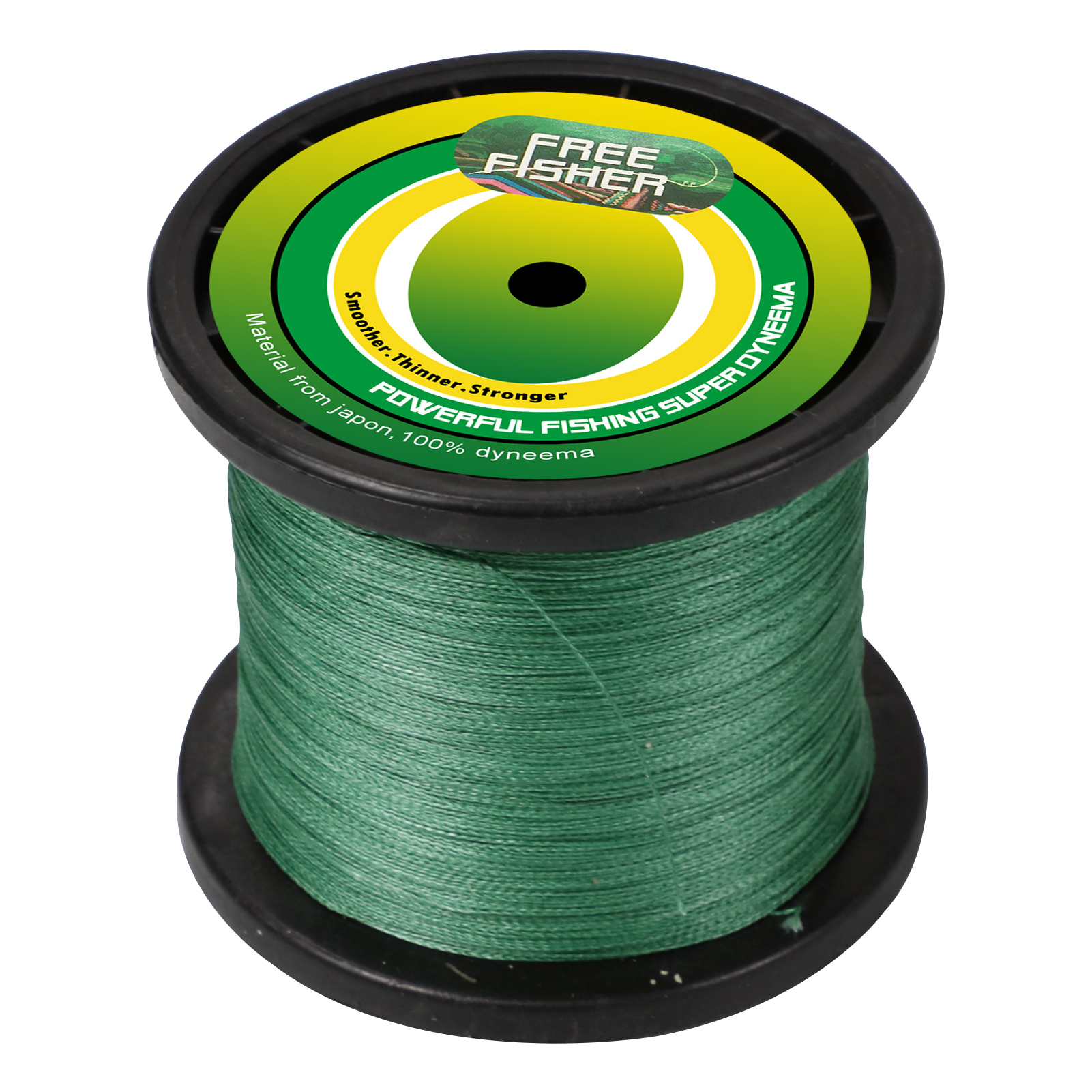 FreeFisher Fishing Braid Line 100% PE Braided Wires 1000m 4 Strands 15LB-80LB 0.14-0.5mm Super Strong Kite Line Green/Grey/Red
