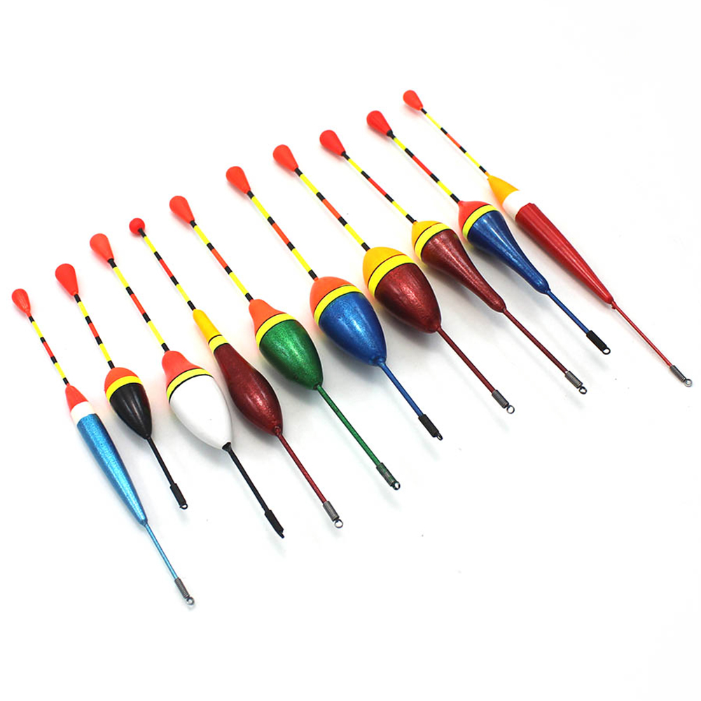 FREE FISHER 11pcs Mixed Floats Set Hard Long Tail Rock Fishing Bobbers Wood Vertical Buoy Buoyancy 0.6g-4.5g Drift Fishing Gear