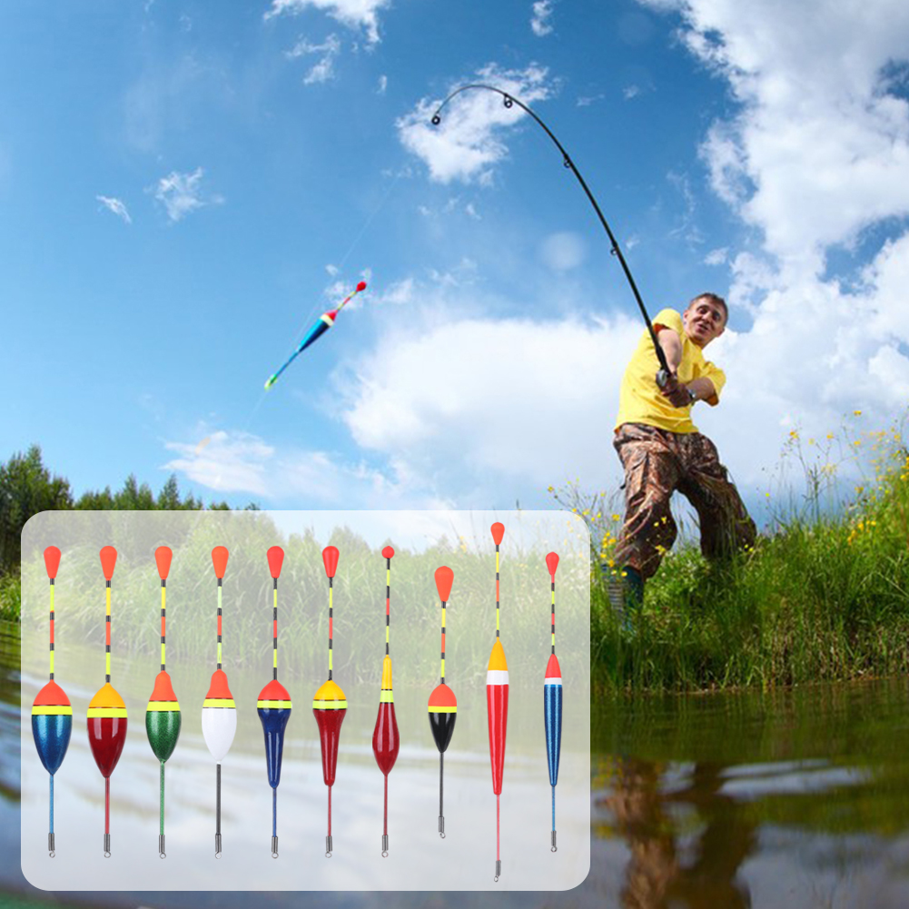 FREE FISHER 11pcs Mixed Floats Set Hard Long Tail Rock Fishing Bobbers Wood Vertical Buoy Buoyancy 0.6g-4.5g Drift Fishing Gear