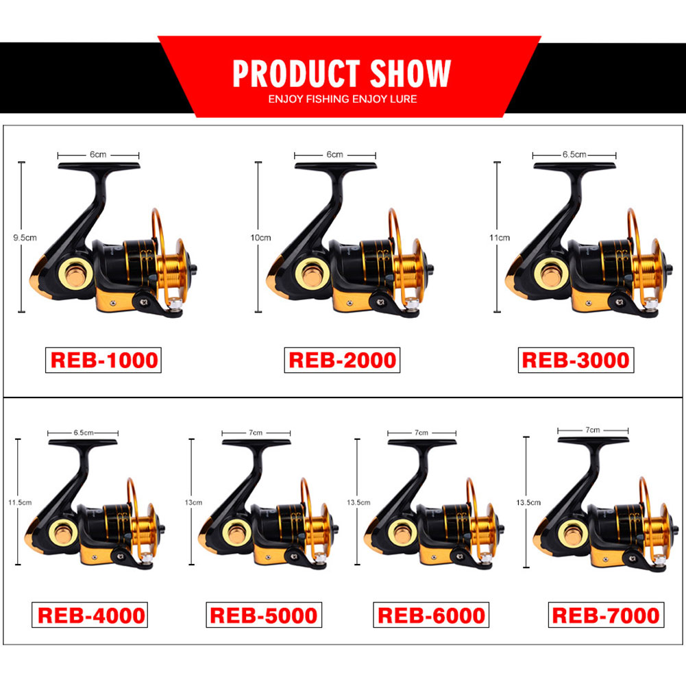 Fishing Spinning Reels 12BB Ball Bearings Type Fishing Reels 5.2:1 Gea