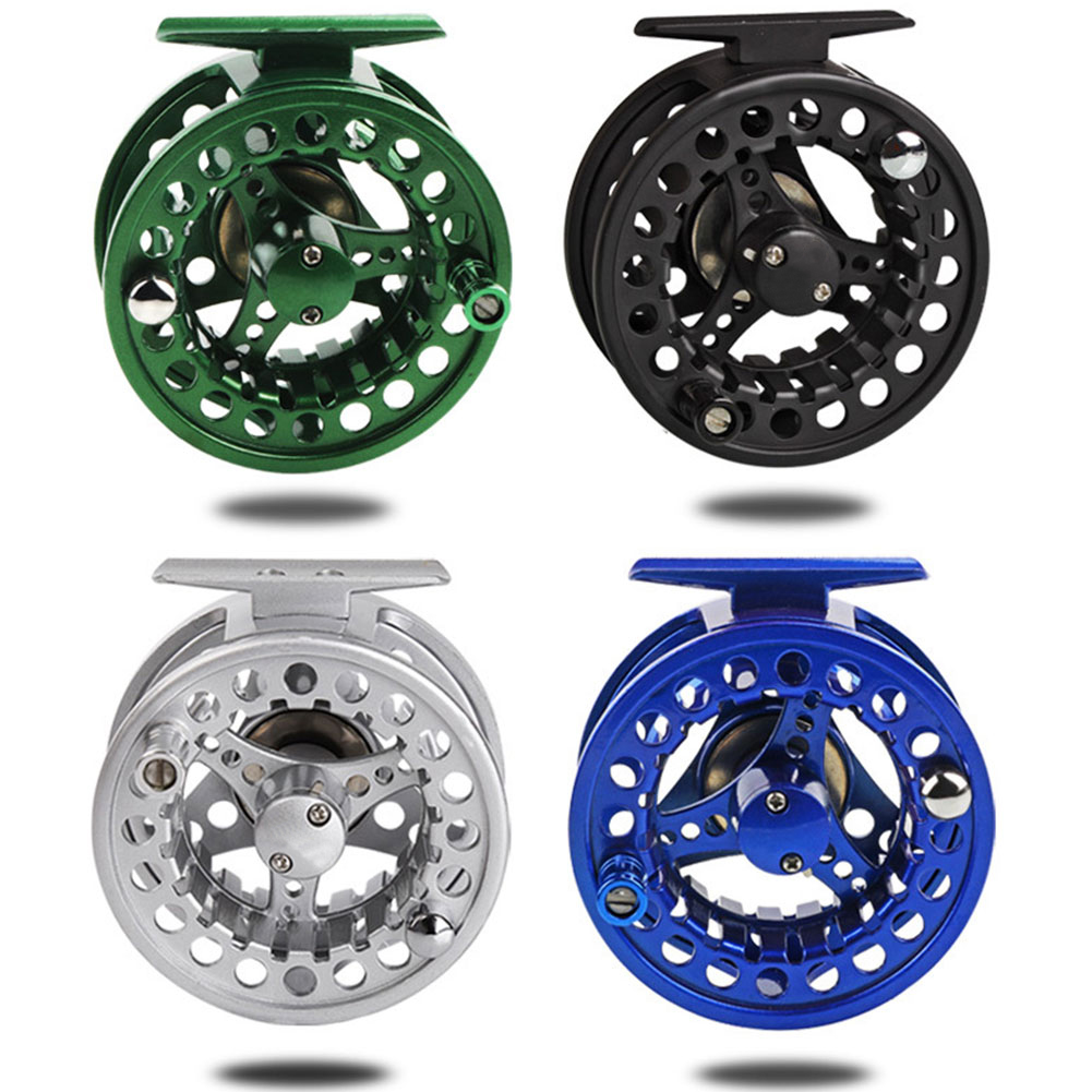 FREE FISHER Fly Reel Cut Fishing Reel Arbor Left/Right Coil Die Casting Aluminium Reel Flywheel Fishing Tackle Ice Fishing Flies Reels