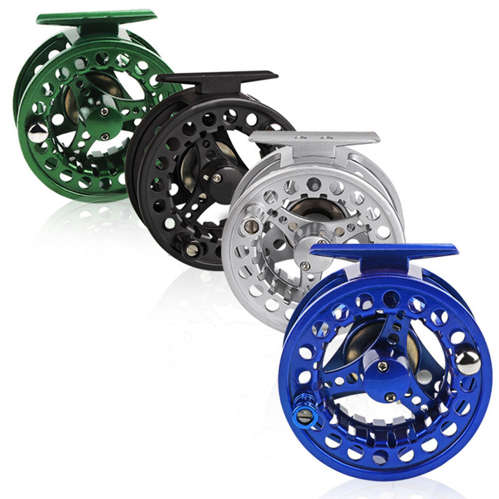 FREE FISHER Fly Reel Cut Fishing Reel Arbor Left/Right Coil Die Casting Aluminium Reel Flywheel Fishing Tackle Ice Fishing Flies Reels