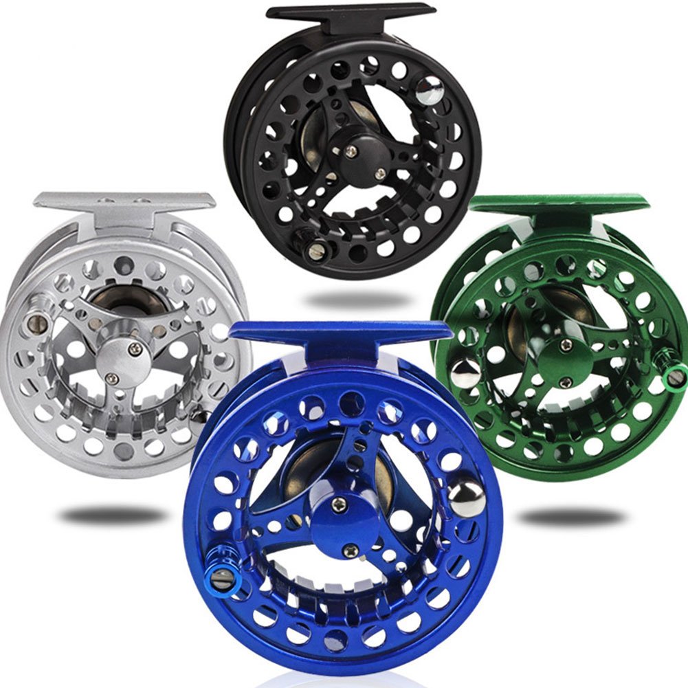 FREE FISHER Fly Reel Cut Fishing Reel Arbor Left/Right Coil Die Casting Aluminium Reel Flywheel Fishing Tackle Ice Fishing Flies Reels