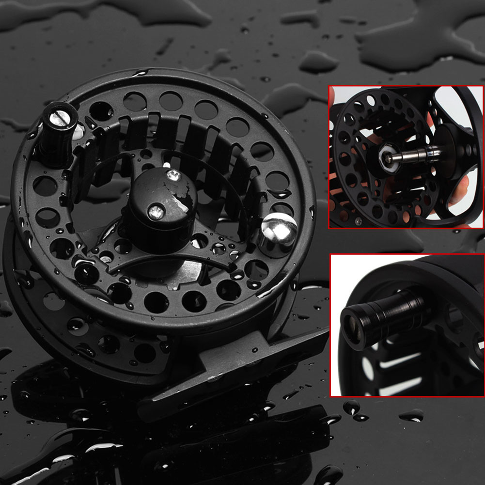 FREE FISHER Fly Reel Cut Fishing Reel Arbor Left/Right Coil Die Casting Aluminium Reel Flywheel Fishing Tackle Ice Fishing Flies Reels