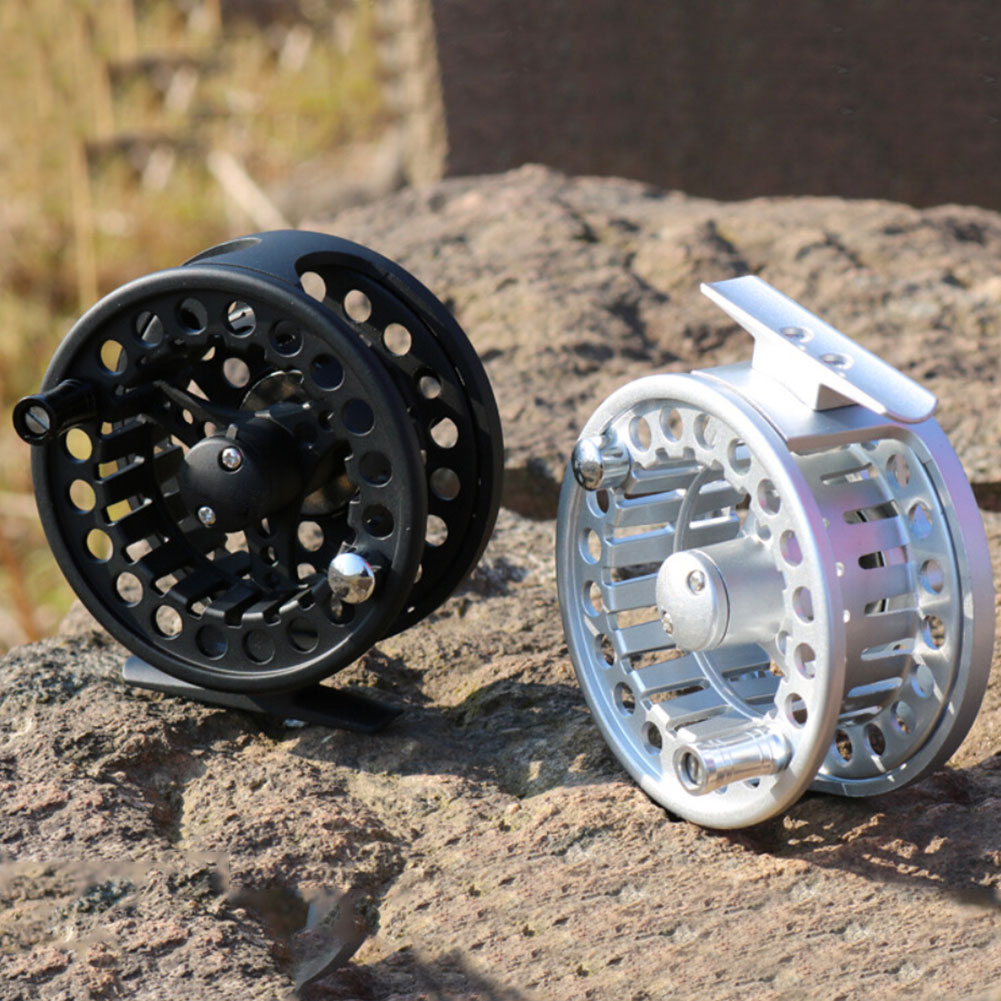 FREE FISHER Fly Reel Cut Fishing Reel Arbor Left/Right Coil Die Casting Aluminium Reel Flywheel Fishing Tackle Ice Fishing Flies Reels
