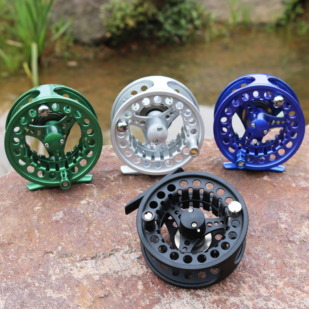 FREE FISHER Fly Reel Cut Fishing Reel Arbor Left/Right Coil Die Casting Aluminium Reel Flywheel Fishing Tackle Ice Fishing Flies Reels