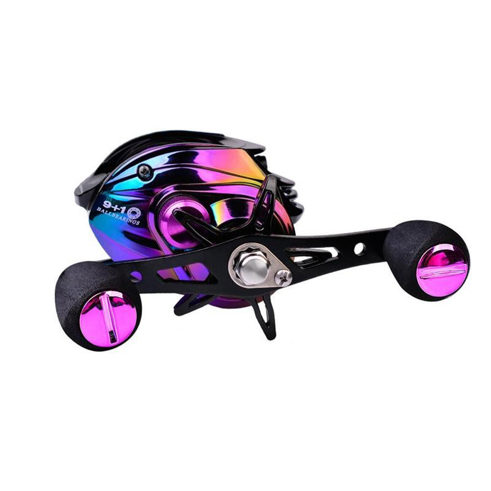 FREE FISHER Baitcasting Reel 7.2:1 High Speed/9+1BB/Max 10kg/Metal Drop Wheel Sea Fishing Reel Electroplating Colorful Fishing Wheel