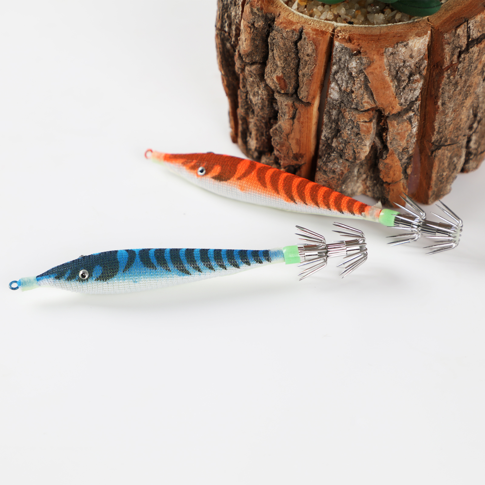 FREE FISHER Luminous Shrimp Baits 10.5cm 7g Sea Fishing Squids Jigs Night Dawn Fishing Lures for Octopus Cuttlefish Pesca