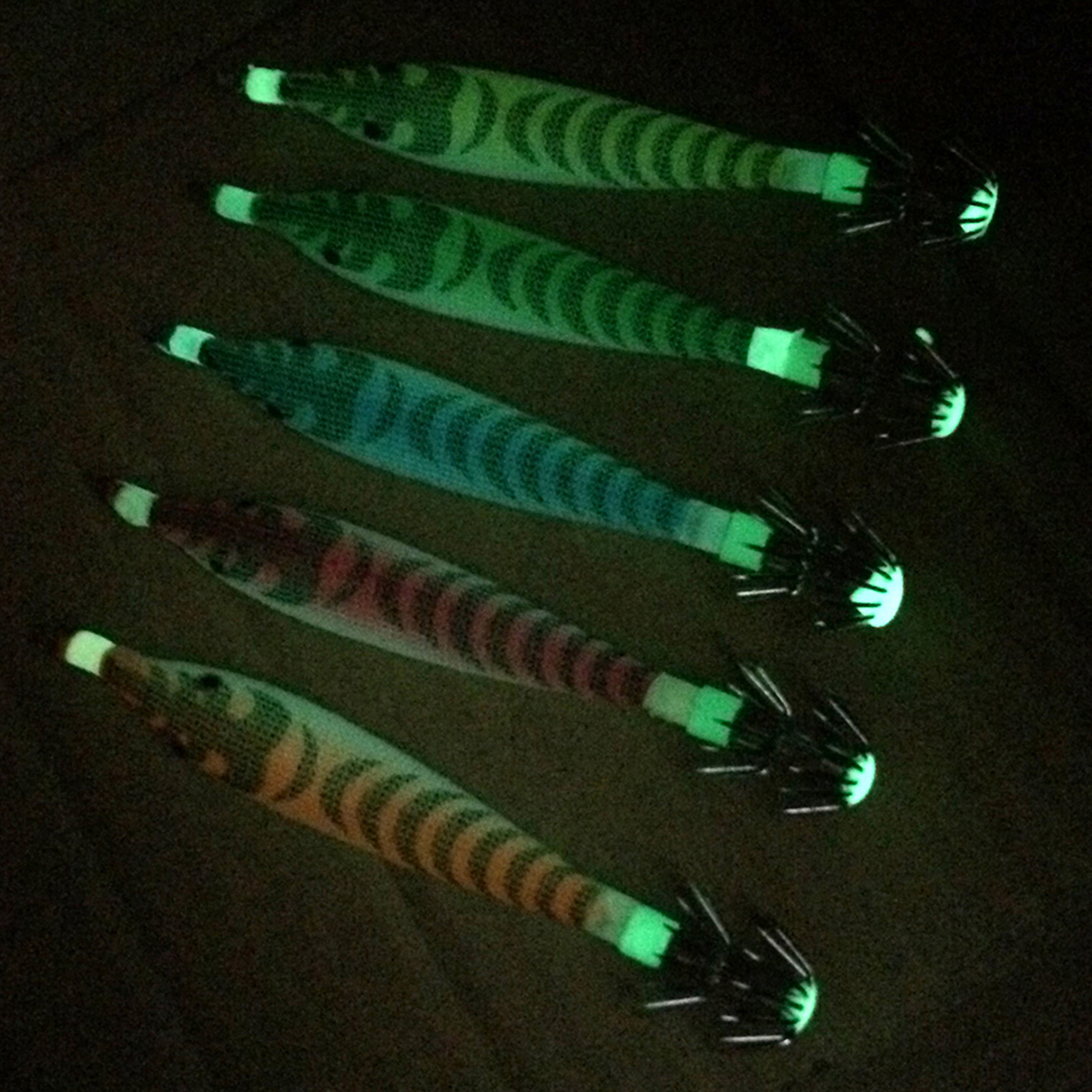 FREE FISHER Luminous Shrimp Baits 10.5cm 7g Sea Fishing Squids Jigs Night Dawn Fishing Lures for Octopus Cuttlefish Pesca