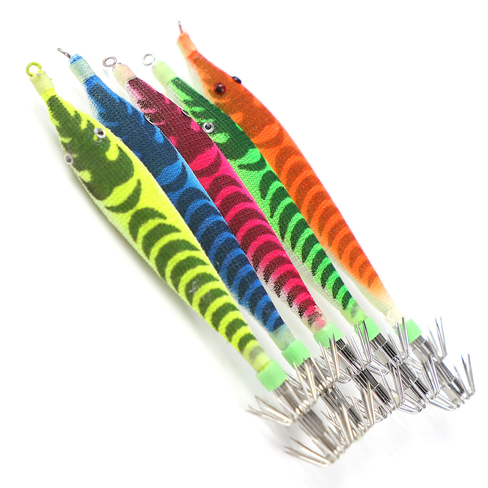 FREE FISHER Luminous Shrimp Baits 10.5cm 7g Sea Fishing Squids Jigs Night Dawn Fishing Lures for Octopus Cuttlefish Pesca