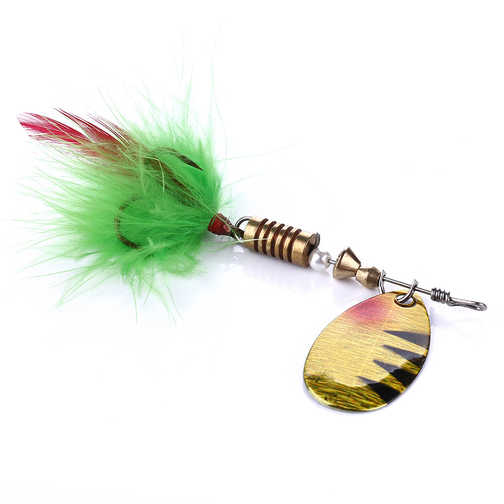 FREE FISHER 8pcs Fishing Spinnerbaits Set Metal Rotating Sequins 4g/6g Spoon Spinner Artificial Wobbler Jigging Lure for Bass/Trout/Catfish Pesca