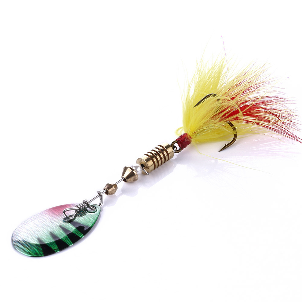 FREE FISHER 8pcs Fishing Spinnerbaits Set Metal Rotating Sequins 4g/6g Spoon Spinner Artificial Wobbler Jigging Lure for Bass/Trout/Catfish Pesca