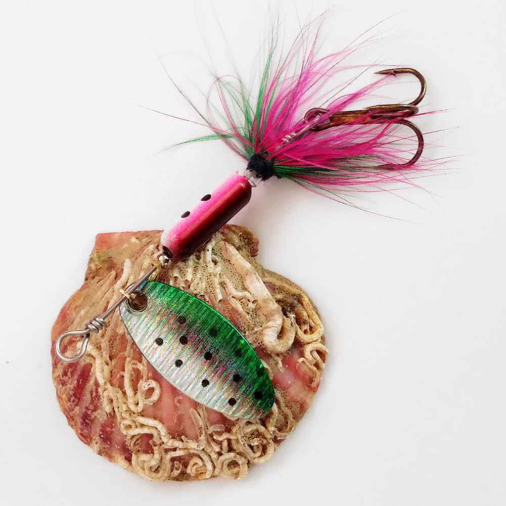 FREE FISHER 8pcs Fishing Spinnerbaits Set Metal Rotating Sequins 4g/6g Spoon Spinner Artificial Wobbler Jigging Lure for Bass/Trout/Catfish Pesca