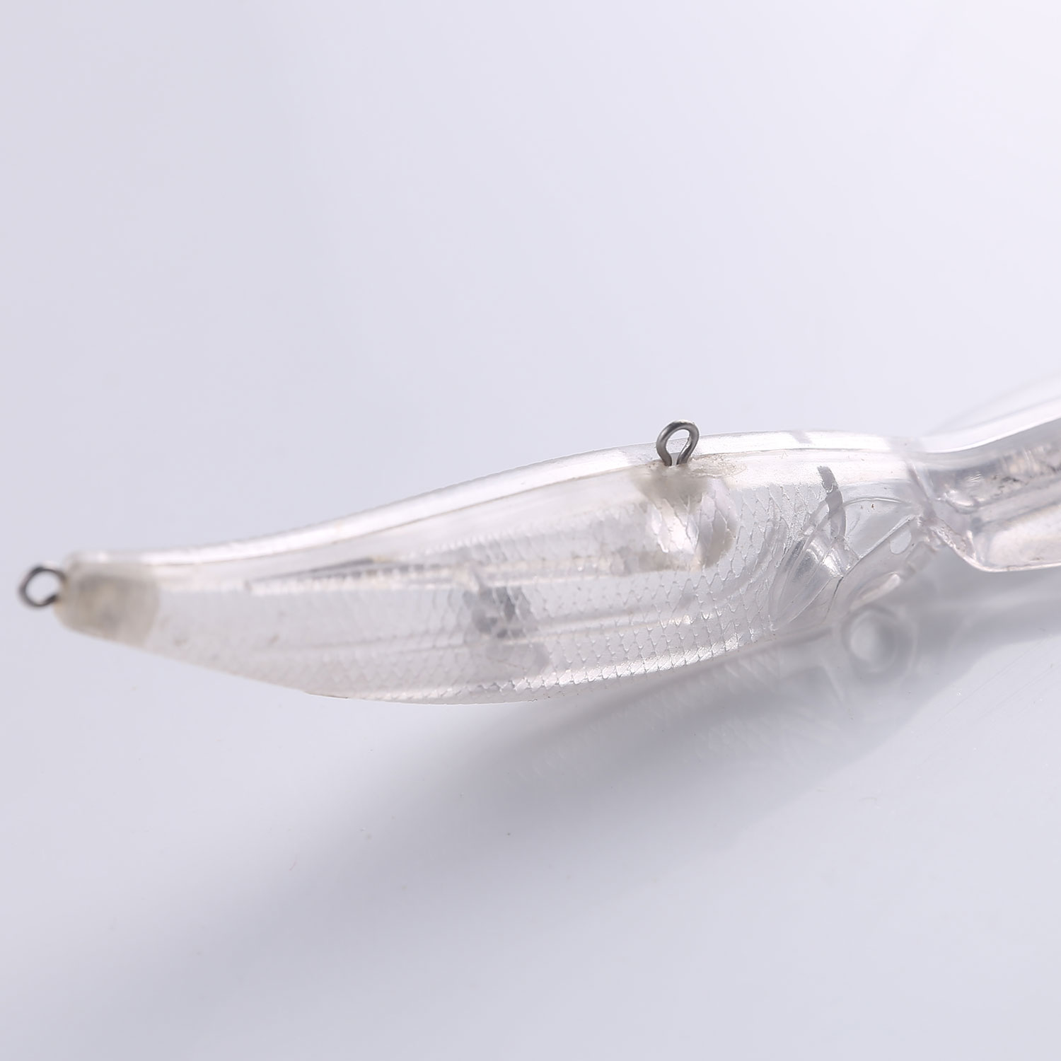 20pcs/Lot Unpainted Fishing Lures Set Long Tongue Minnows 13.4cm 13.6g Wobble Plastic Blank Artificial Baits DIY Clear Bait Embryo