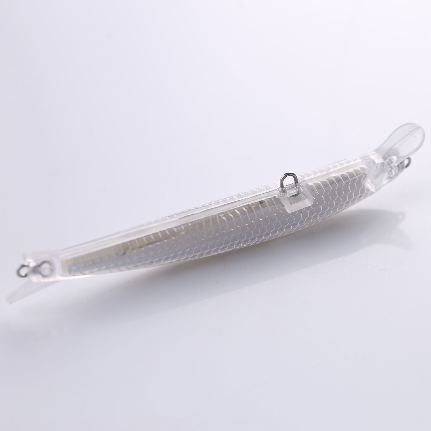 15pcs/Lot Fishing Unpainted Lures Set Long Laser Long Fish Minnows 12.3cm 9.7g Clear Plastic Bait Embryo DIY Blank Fishbaits for Pike