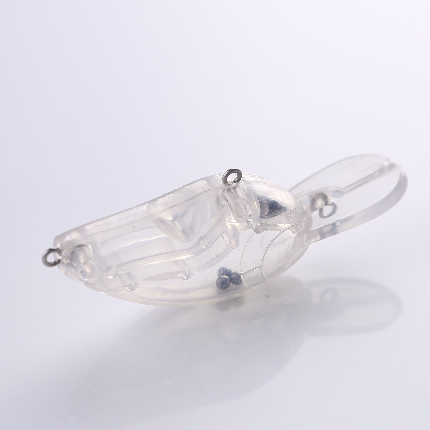 FREE FISHER 25pcs Fishing Unpainted Lure Set 7.8CM 9.9G Blank Clear Crankbaits with Metal Ring DIY Plastic Fishing Baits for Bass Pike