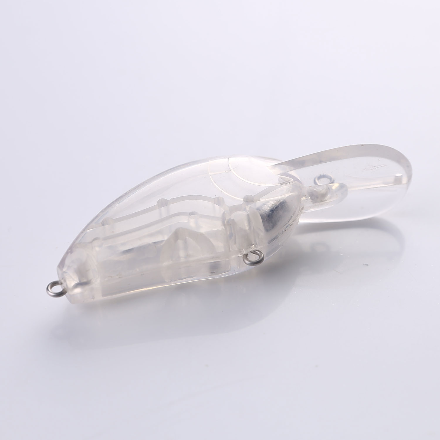 FREE FISHER 25pcs Fishing Unpainted Lure Set 7.8CM 9.9G Blank Clear Crankbaits with Metal Ring DIY Plastic Fishing Baits for Bass Pike