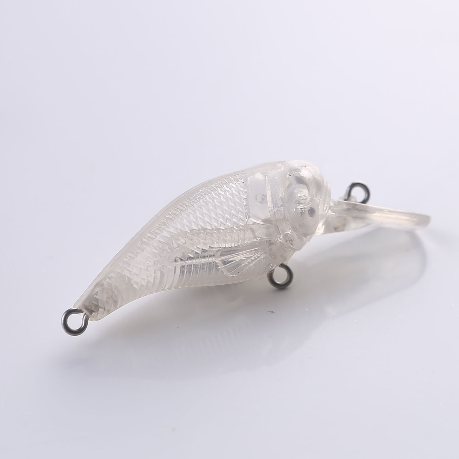 FREE FISHER Unpainted Lures Set 25pcs/Lot 6.5cm 5.7g Fishing Crankbaits DIY Blank Clear Baits Embryo Artificial Baits Wobbler with 3D Fish Eyes