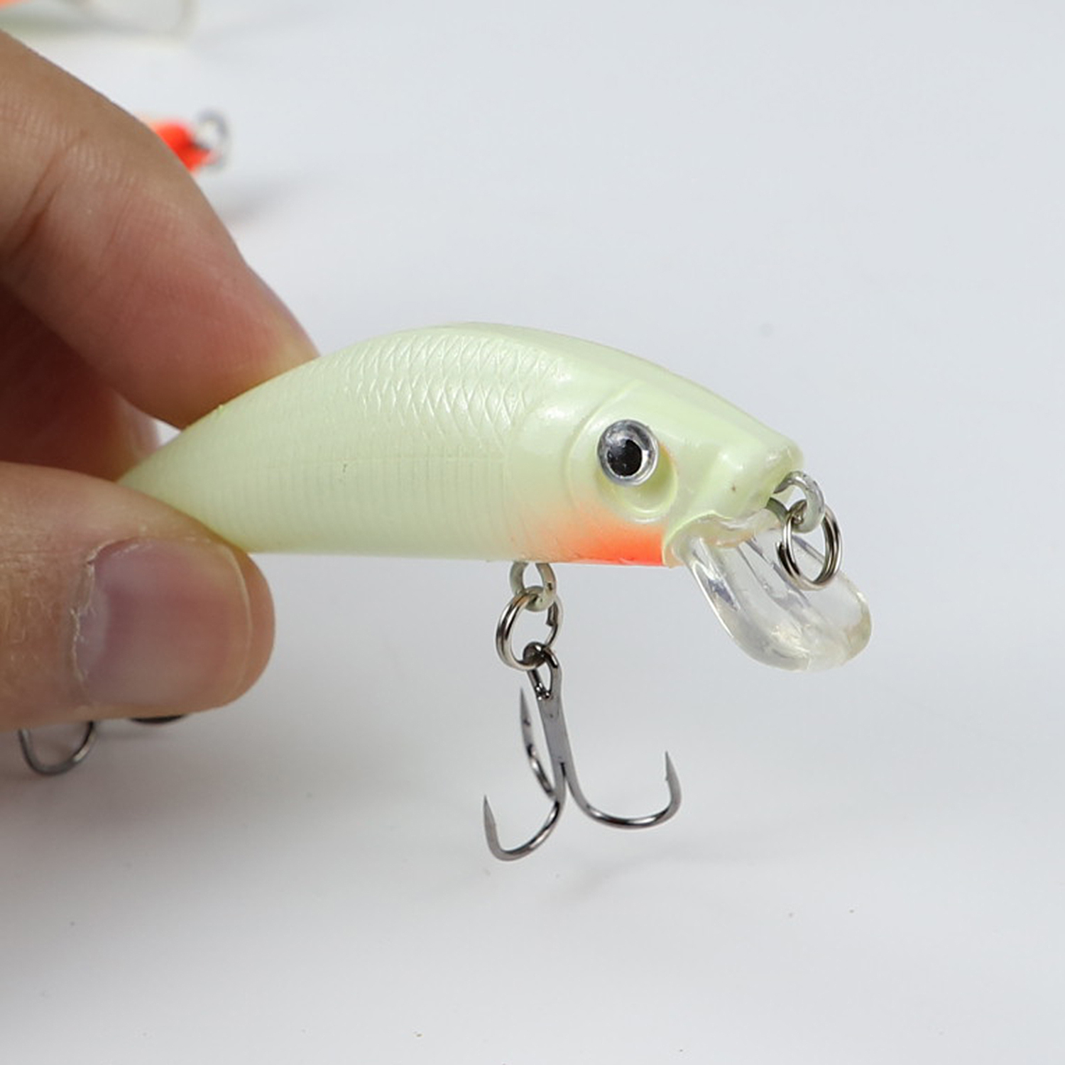 FREE FISHER 10PCS Glow Unpainted Fishing Lures Bait 10pcs/Lot Luminous