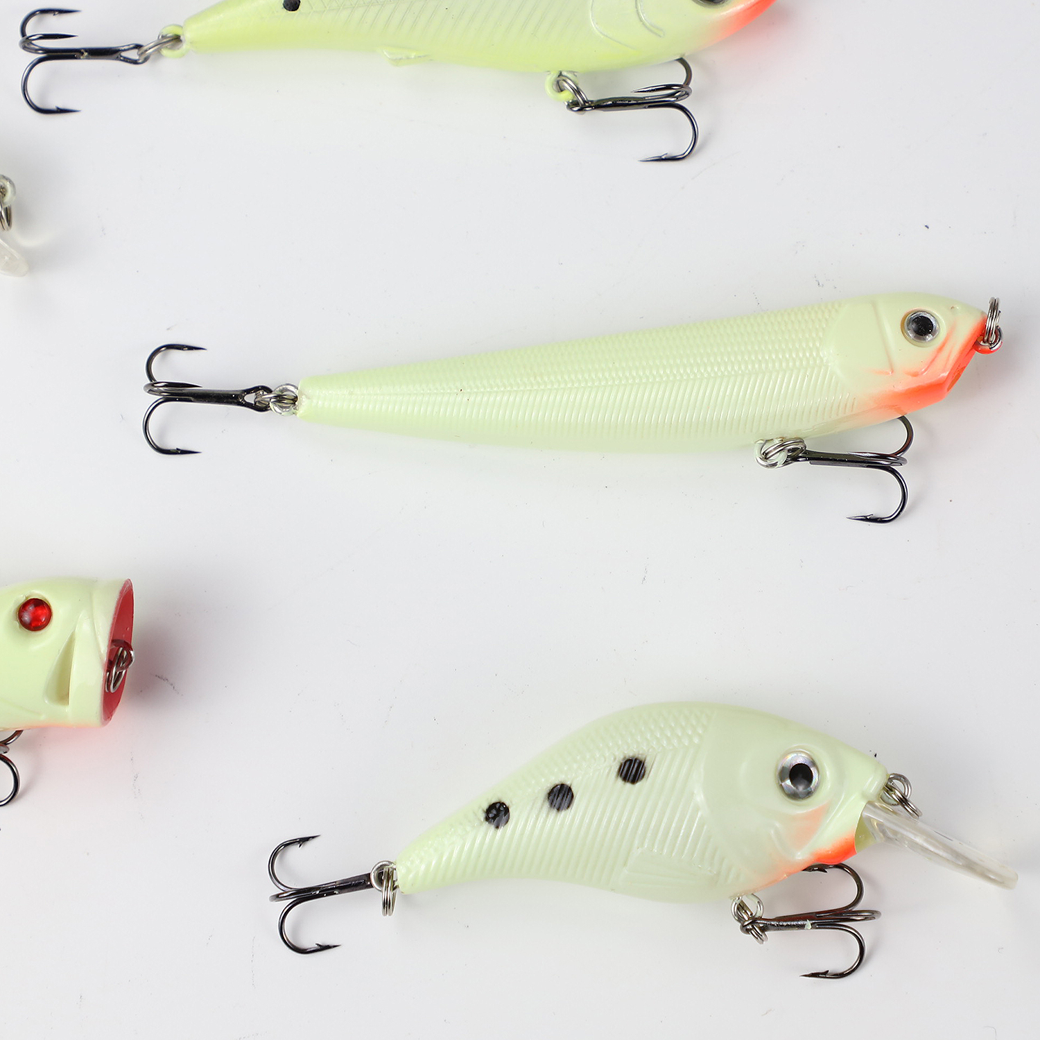 FREE FISHER 10PCS Glow Unpainted Fishing Lures Bait 10pcs/Lot Luminous