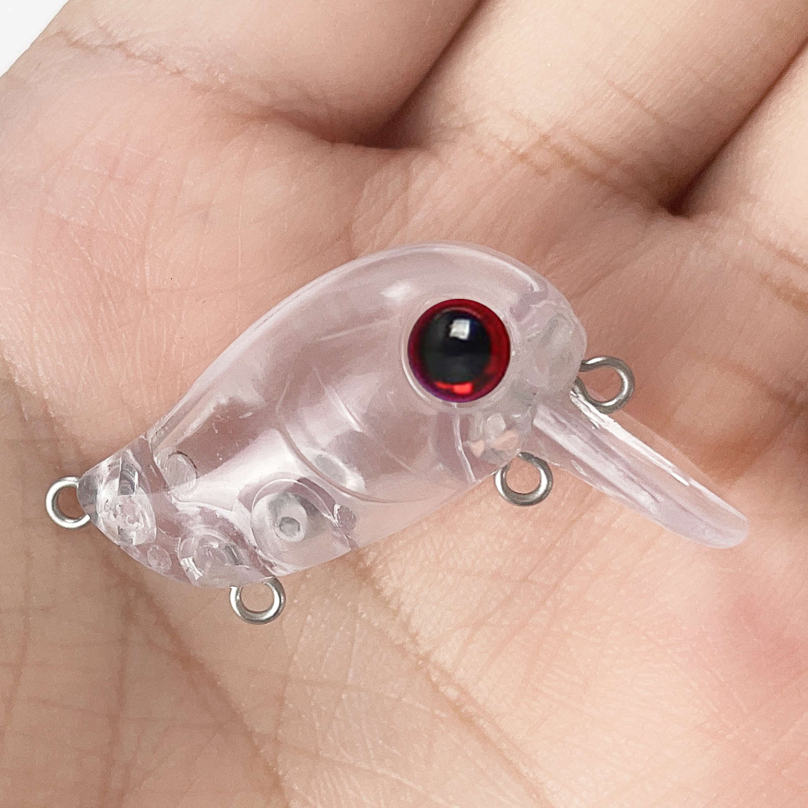 FREE FISHER 20pcs/Set Unpainted Baits Mini Fishing Crankbaits Set 3.7cm 3g DIY Transparent Bait Embryo Artificial Topwater Floating Lures