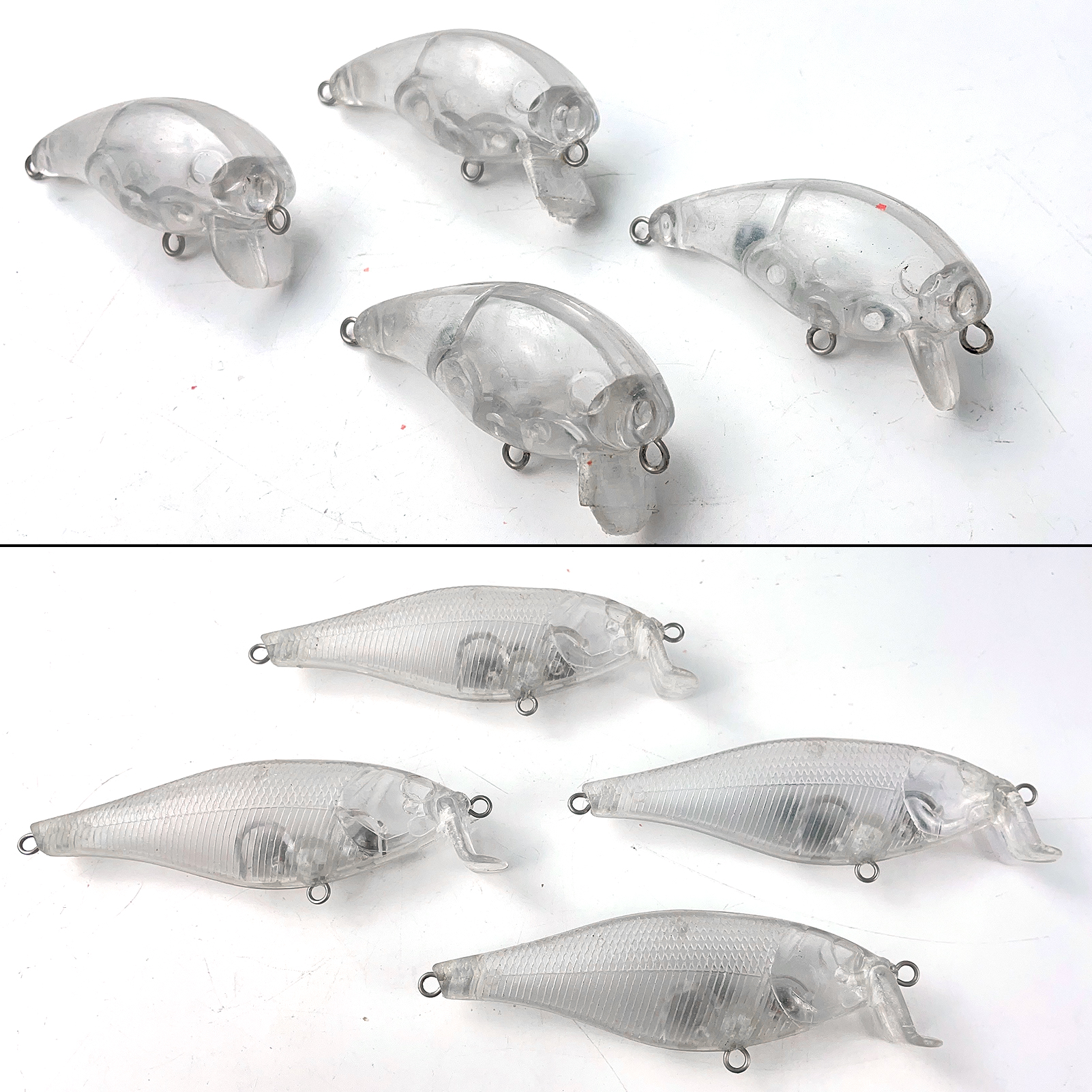 FREE FISHER Unpainted Lures Kit 33pcs/Lot Fishing Hard Baits Minnows VIB Crankbaits Poppers Allavailable DIY Blank Clear Artificial Baits