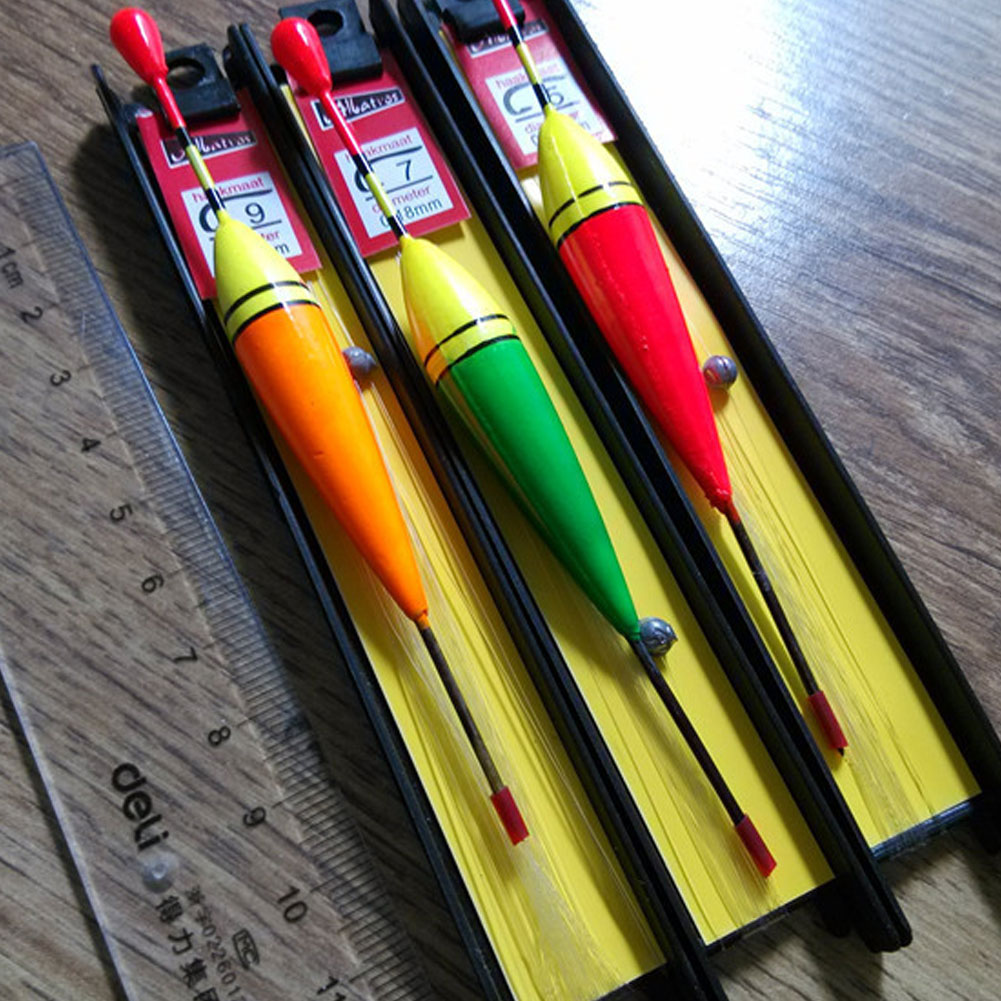 FREE FISHER Durable 6pcs Fishing Float Set 5# 7# 9# Vertical Buoy Wood Fishing Floats 12.5cm 10g Pesca Fishing Bobbers Tackle Accessories