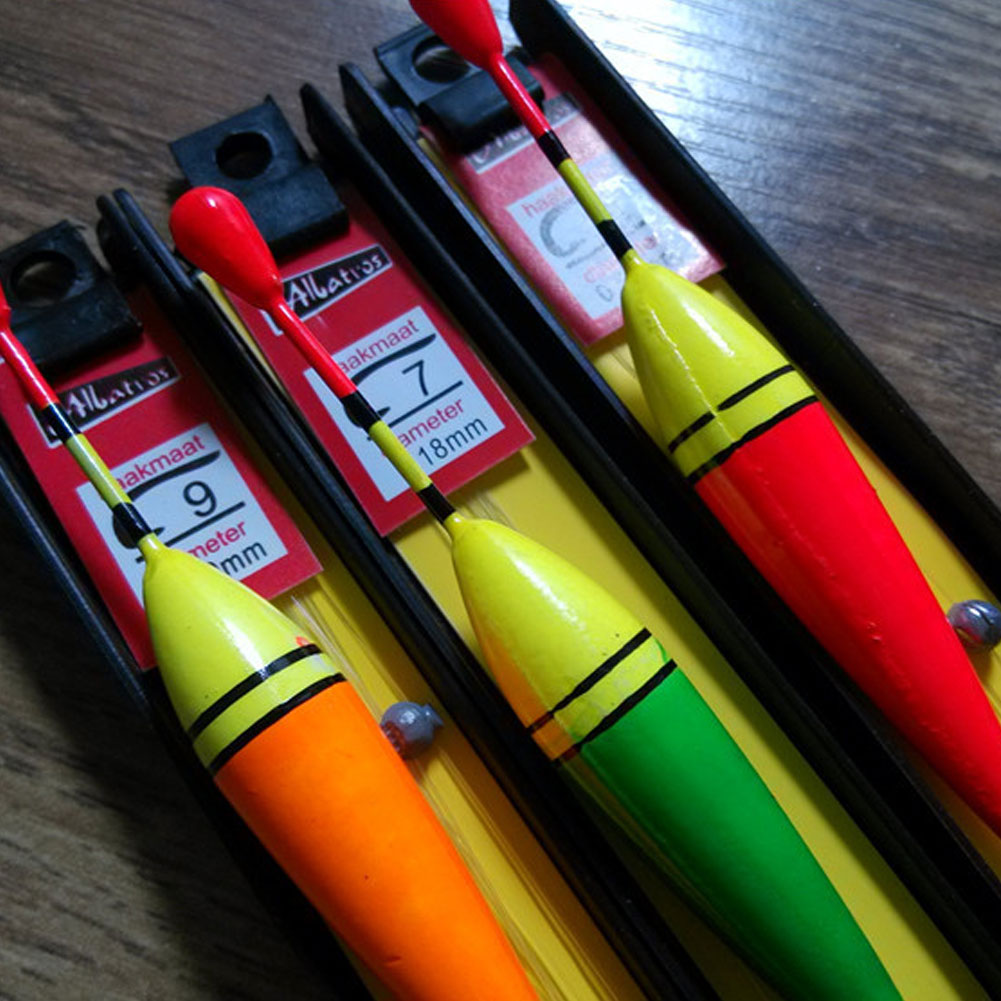 FREE FISHER Durable 6pcs Fishing Float Set 5# 7# 9# Vertical Buoy Wood Fishing Floats 12.5cm 10g Pesca Fishing Bobbers Tackle Accessories