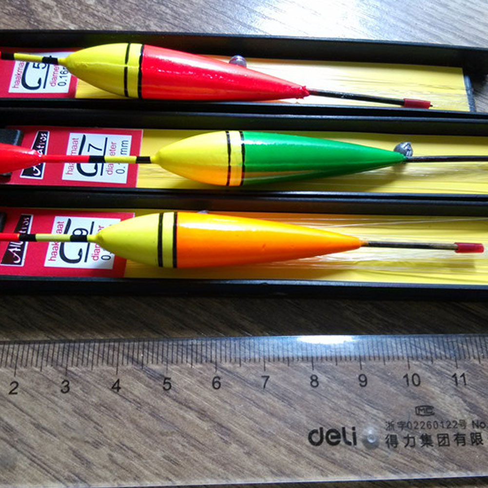 FREE FISHER Durable 6pcs Fishing Float Set 5# 7# 9# Vertical Buoy Wood Fishing Floats 12.5cm 10g Pesca Fishing Bobbers Tackle Accessories