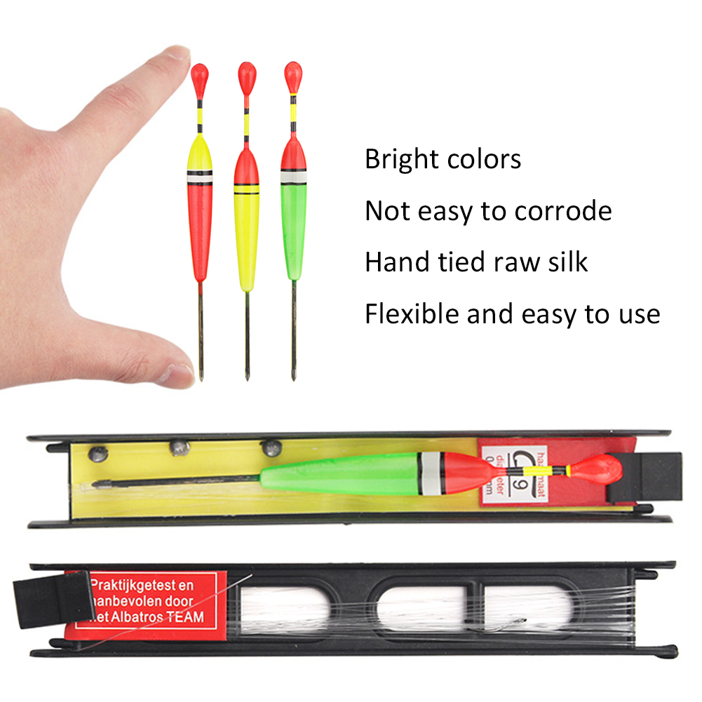 FREE FISHER Durable 6pcs Fishing Float Set 5# 7# 9# Vertical Buoy Wood Fishing Floats 12.5cm 10g Pesca Fishing Bobbers Tackle Accessories