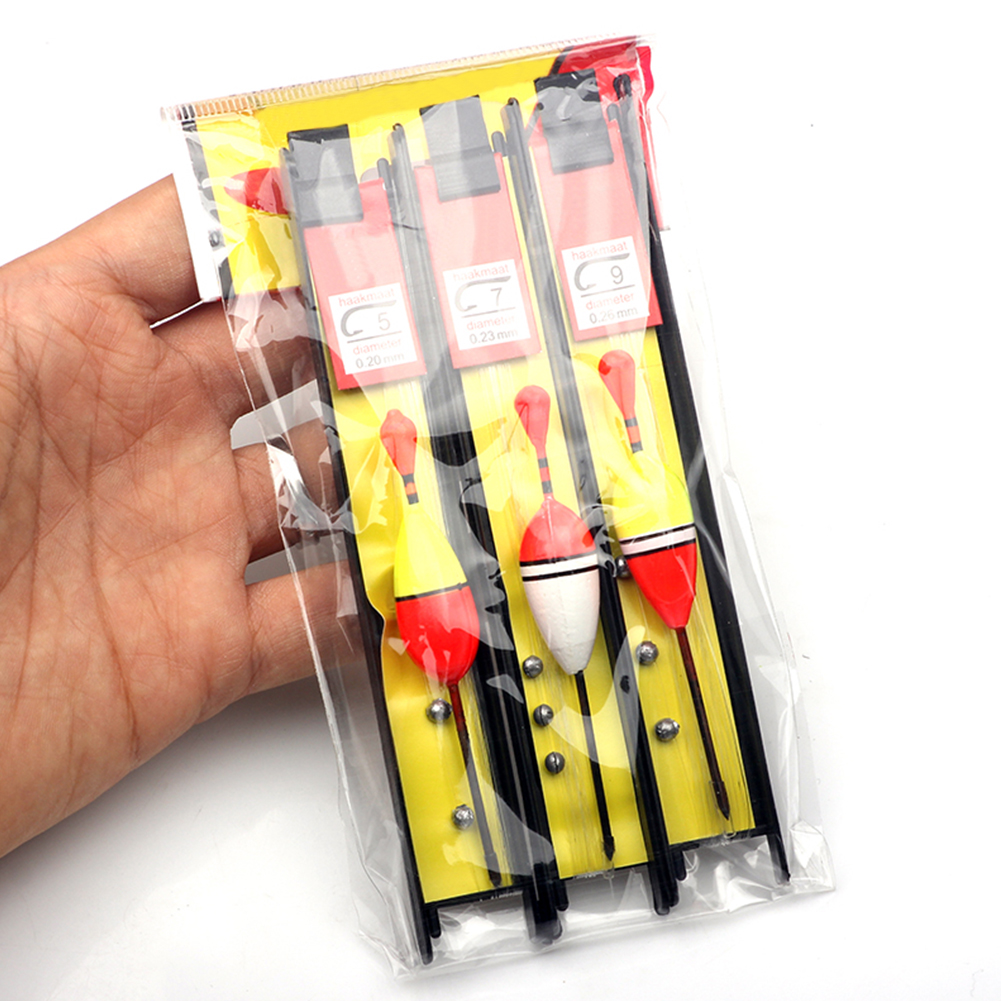 FREE FISHER Durable 6pcs Fishing Float Set 5# 7# 9# Vertical Buoy Wood Fishing Floats 12.5cm 10g Pesca Fishing Bobbers Tackle Accessories