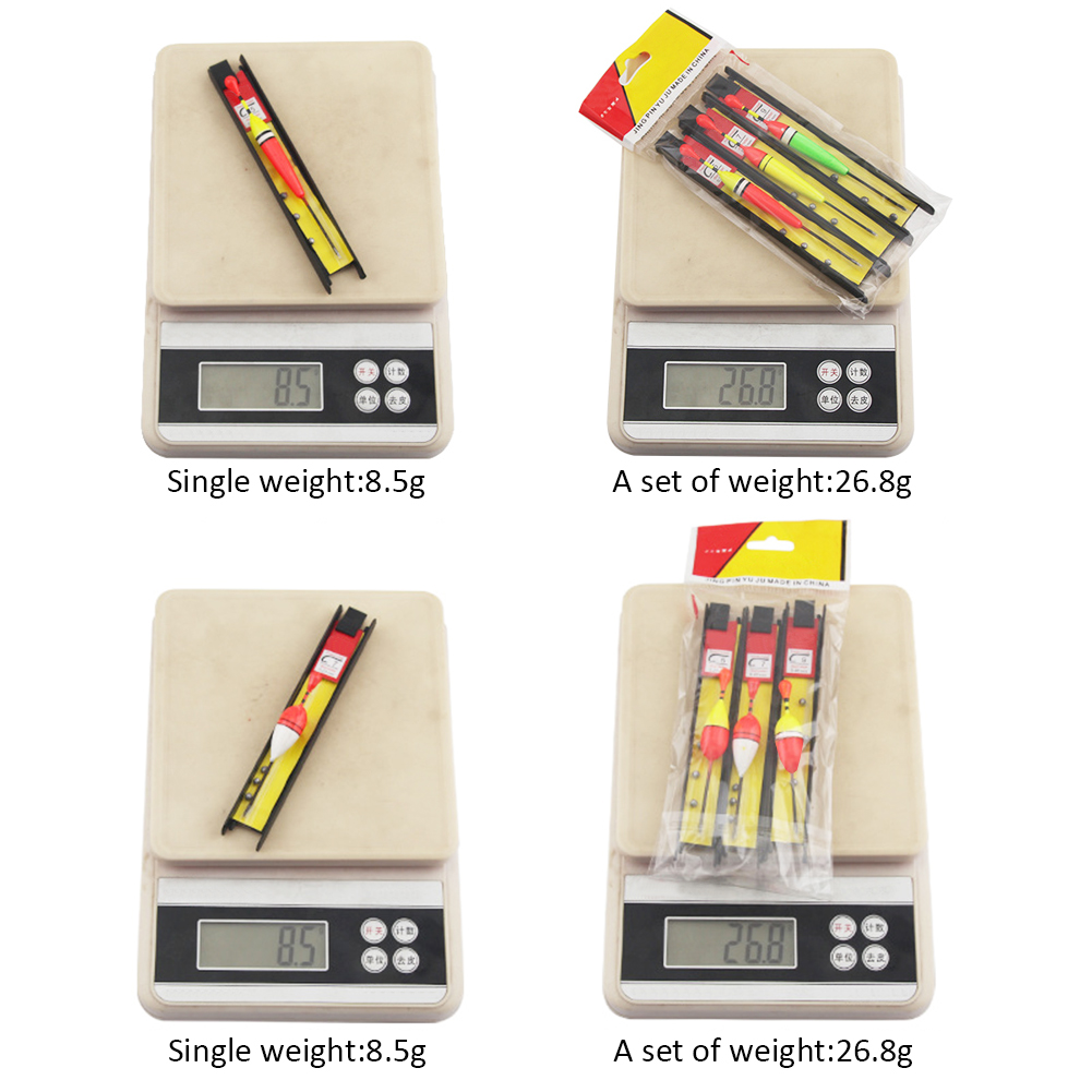 FREE FISHER Durable 6pcs Fishing Float Set 5# 7# 9# Vertical Buoy Wood Fishing Floats 12.5cm 10g Pesca Fishing Bobbers Tackle Accessories