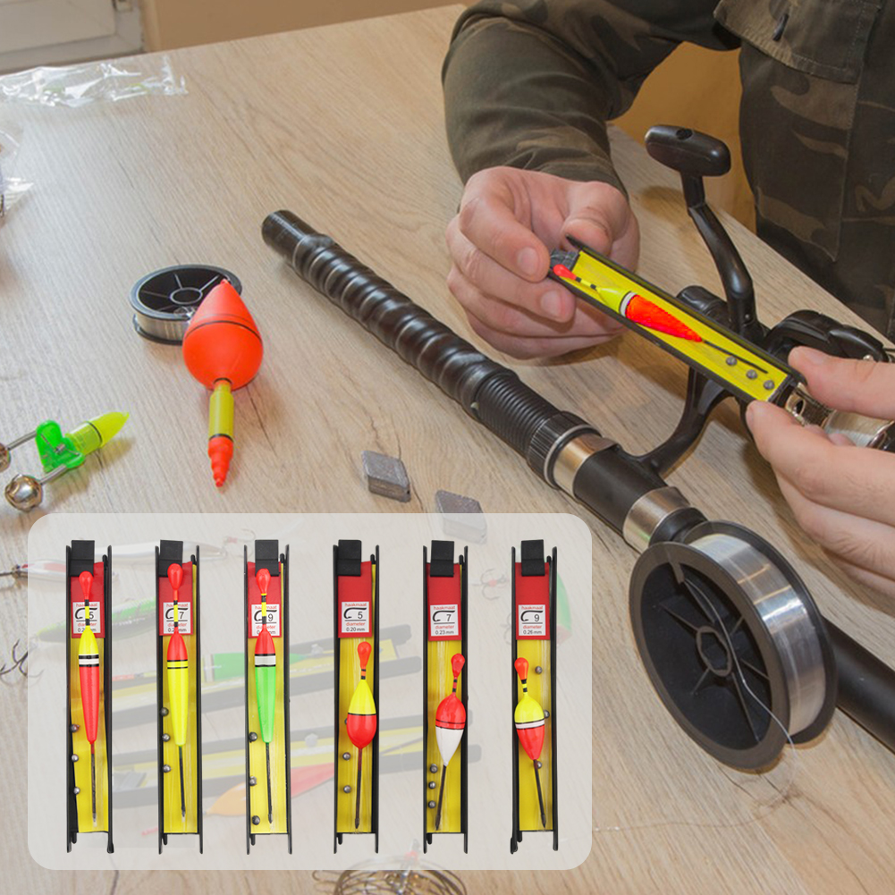 FREE FISHER Durable 6pcs Fishing Float Set 5# 7# 9# Vertical Buoy Wood Fishing Floats 12.5cm 10g Pesca Fishing Bobbers Tackle Accessories