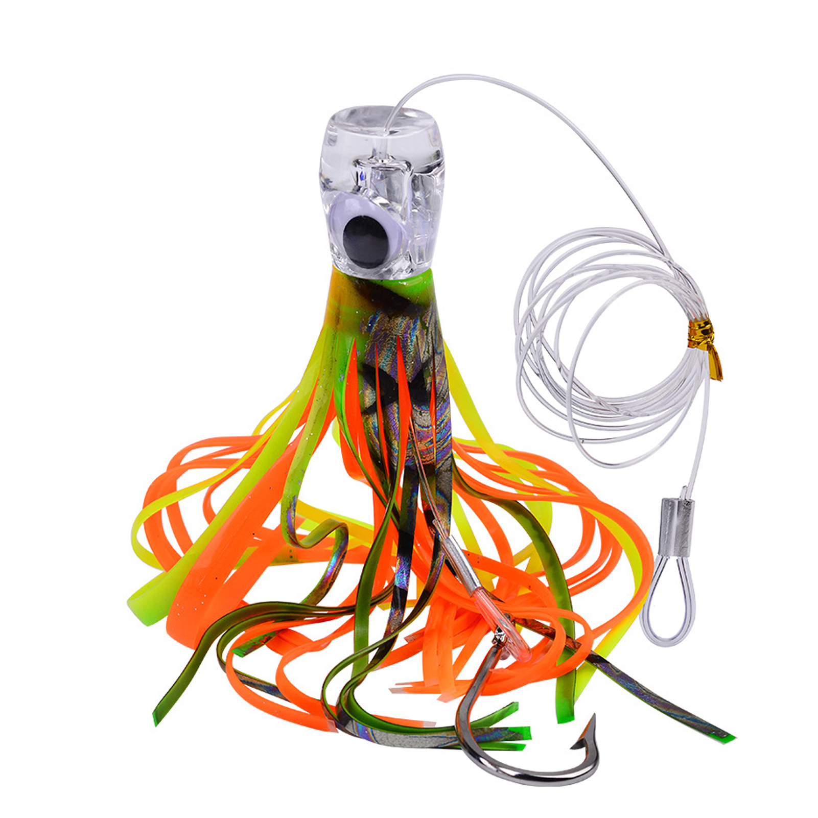 Big Game for Sea Fishing Squid Lures Soft Skirt 23cm 96g Octopus Trolling Artificial Baits for Tuna Marlin Crankbaits Saltwater