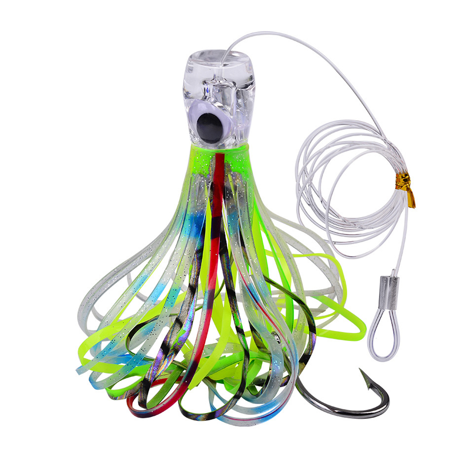 Big Game for Sea Fishing Squid Lures Soft Skirt 23cm 96g Octopus Trolling Artificial Baits for Tuna Marlin Crankbaits Saltwater