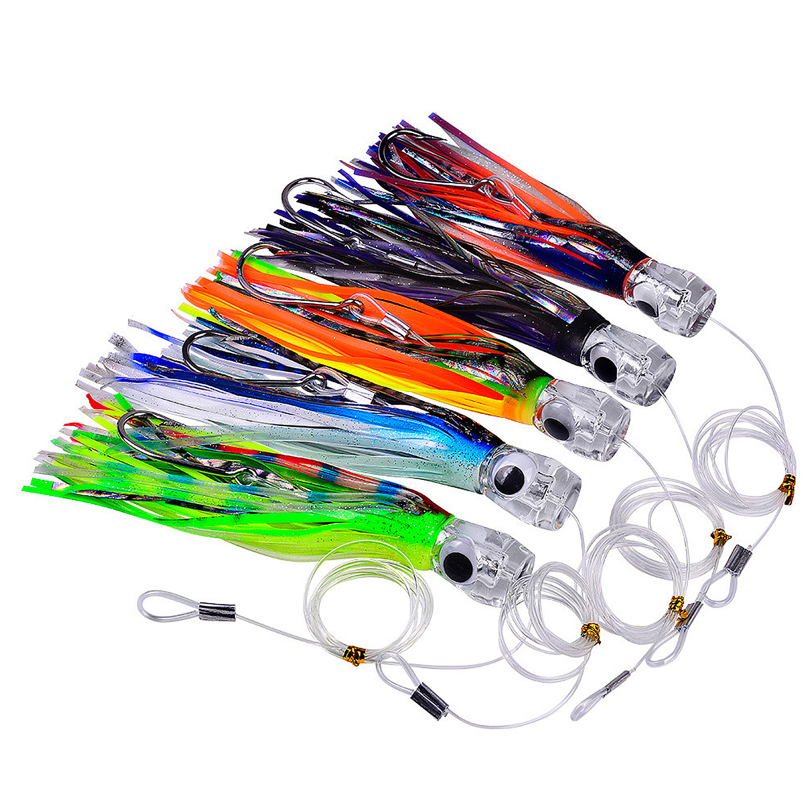 Big Game for Sea Fishing Squid Lures Soft Skirt 23cm 96g Octopus Trolling Artificial Baits for Tuna Marlin Crankbaits Saltwater