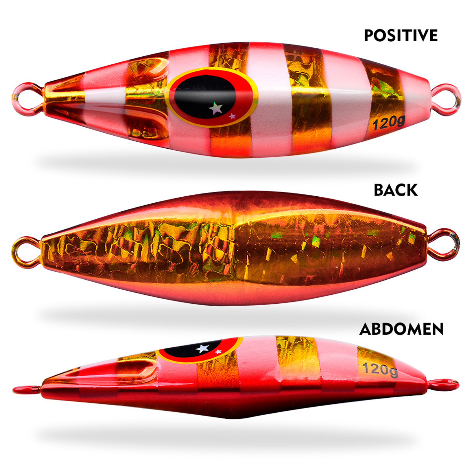 1pcs Sea Fishing Luminous Lures 30-120g Long Shot JIG Artificial Wobbler Metal Hard Bait with Lifelike 3D Eye Slow Sinking Saltwater