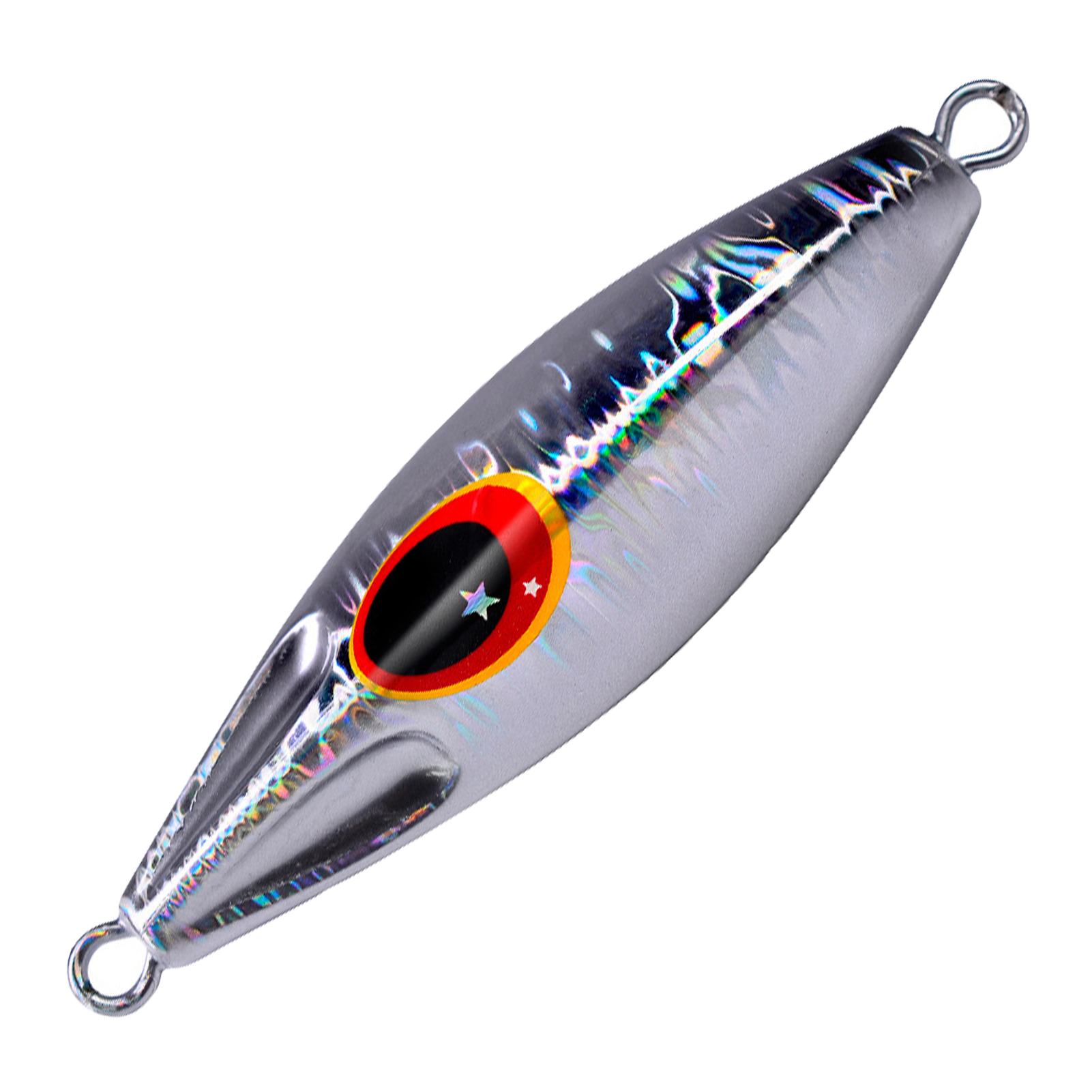 1pcs Sea Fishing Luminous Lures 30-120g Long Shot JIG Artificial Wobbler Metal Hard Bait with Lifelike 3D Eye Slow Sinking Saltwater